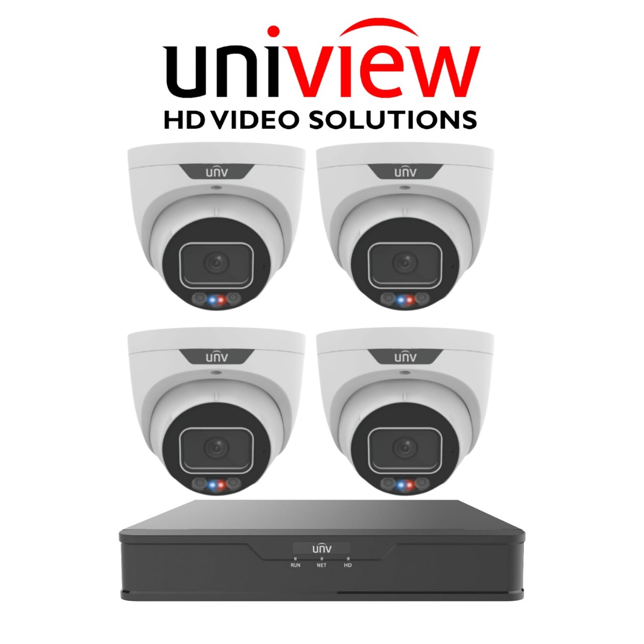 Uniview Tri-Guard 4 Camera IP CCTV kit